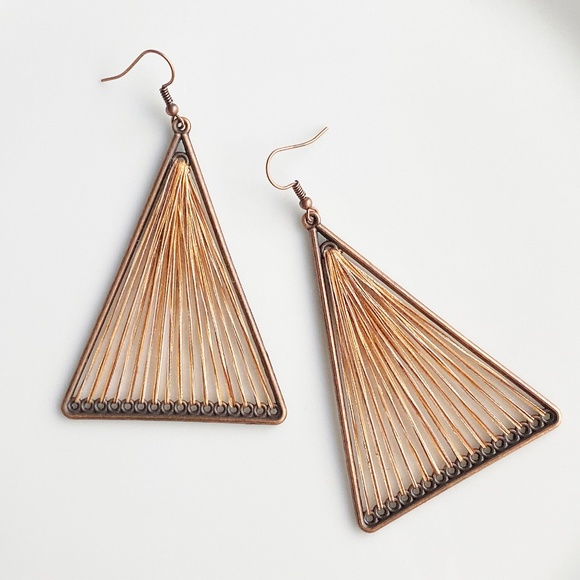 Jewelry - NEW "Giza" Triangle Earrings (Brown)